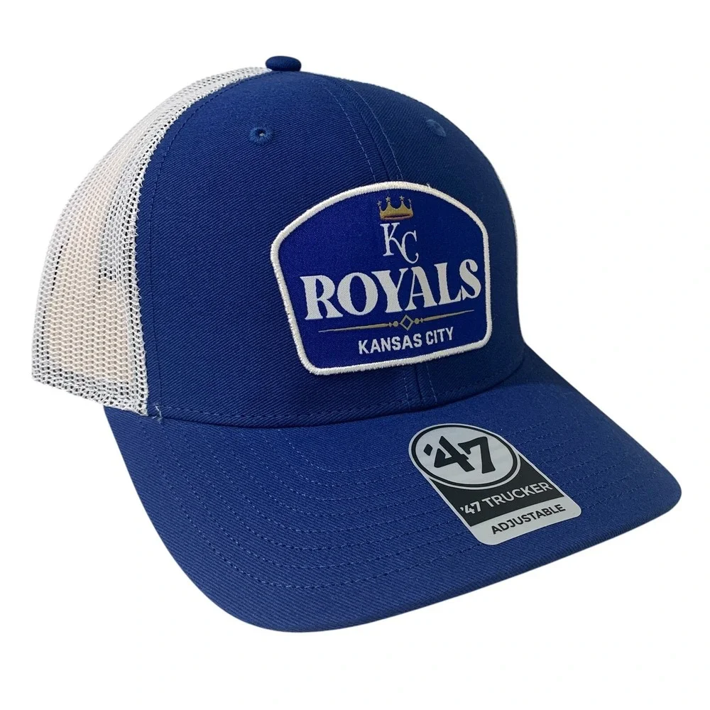 Kansas City Royals '47 Brand MLB Blue Adjustable Snapback Trucker Hat Cap OSFM